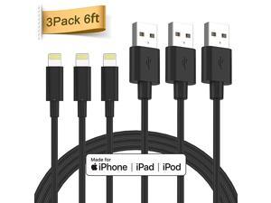 iPhone Charger Cable 3Pack 6ft Lightning to USB A Certified Charger Cord Compatible with iPhone Xs Max XR X 8 Plus 7 Plus 6s Plus 5s SE iPad Pro iPod Airpods and More Black iPhone Charger Cable 3Pack 6ft Lightning to USB A Certified Charger Cord Compatible with iPhone Xs Max XR X 8 Plus 7 Plus 6s Plus 5s SE iPad Pro iPod Airpods and More Black