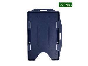 10 Pack Navy Blue Premium Hard Rigid Plastic 2 Sided ID Badge Holder Horizontal or Veritcal Hold 2 Cards 10 Pack Navy Blue Premium Hard Rigid Plastic 2 Sided ID Badge Holder Horizontal or Veritcal Hold 2 Cards