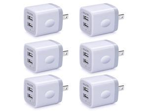 2 Port Charging Box  6Pack USB Charger Plug Block Fast Charging Brick Compatible with iPhone 77 PlusiPhone 66plus Samsung Galaxy S7S6 Sony Motorola HTC LG Android Tablets and More