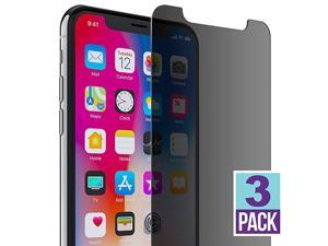 Privacy Screen Protector for iPhone X Xs New Generation Tempered Glass 3Pack