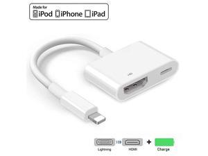 MFi Certified Lightning to HDMI Adapter1080P Lightning Digital Audio AV Adapter with Charging Port Support iPhone 11 ProXRXsX8iPad on HDTVMonitorProjector Plug and Play MFi Certified Lightning to HDMI Adapter1080P Lightning Digital Audio AV Adapter with Charging Port Support iPhone 11 ProXRXsX8iPad on HDTVMonitorProjector Plug and Play