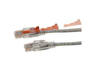7' Lockable CAT6 Patented net-Lock RJ45 Ethernet Network Patch Cable (UTP), Snagless, Light Gray (NL-U6K-007LG)