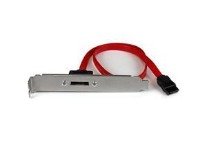 com 18in 1 Port SATA to eSATA Plate Adapter External SATA Plate 6Gbps eSATA Port Internal SATA to eSATA Adapter 18 inch ESATAPLT18IN Red com 18in 1 Port SATA to eSATA Plate Adapter External SATA Plate 6Gbps eSATA Port Internal SATA to eSATA Adapter 18 inch ESATAPLT18IN Red