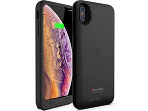 Xs Max Battery Case Portable Protective Extended Charger Cover with Qi Wireless Charging Compatible with Xs Max 65 inch BX10 Max Black