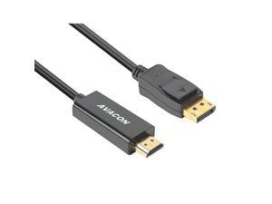 DisplayPort to HDMI 6 Feet GoldPlated Cable  Display Port to HDMI Adapter Male to Male Black