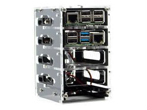 Zebra Bramble Cluster Fan Case Raspberry Pi 4B amp 3B+ 4 Stack Black Ice Zebra Bramble Cluster Fan Case Raspberry Pi 4B amp 3B+ 4 Stack Black Ice