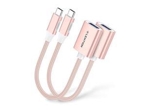 USB C to USB 30 Adapter 2Pack Type C Male to USB 30 Female OTG Converter Compatible 20202016 MacBook Pro New iPad ProMac AirSurface Chromebook PhoneTablet CBC62P Rose Gold
