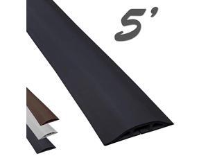 D2 Low Profile Rubber Duct Cord Cover Floor Cable Protector 5 Feet Black Raw Rubber Material D2 Low Profile Rubber Duct Cord Cover Floor Cable Protector 5 Feet Black Raw Rubber Material