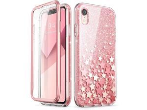 Cosmo FullBody Bumper Case with Builtin Screen Protector for iPhone XR 2018 Release Pink Glitter 61