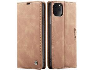 iPhone 11 Wallet Case iPhone 11 Leather Case Book Folding Flip Case with Kickstand Credit Card Slot Magnetic Closure Protective Cover for Apple iPhone 11 2019 61 inch  Brown