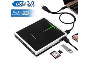 External Blu Ray DVD Drive 5 in 1 USB 30USB C 3D Blu Ray Drive Burner Writer Player for LaptopMicbookWindows 10PC with SDampTF Card Reader2 USB 30 Hub1 Protective Storage Case External Blu Ray DVD Drive 5 in 1 USB 30USB C 3D Blu Ray Drive Burner Writer Player for LaptopMicbookWindows 10PC with SDampTF Card Reader2 USB 30 Hub1 Protective Storage Case