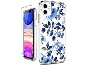 Iphone 11 Case With Screen Protector Clear Heavy Duty Protective Case Floral Girls Women Shockproof Hard Pc Back Case With Slim Tpu Bumper Cover Phone Case For Iphone 11 Pink Flowers Newegg Com