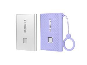 Silicone Protective Cover for Samsung T7 Touch Portable SSD 500GB1TB 2TB External Solid State Drives Purple Silicone Protective Cover for Samsung T7 Touch Portable SSD 500GB1TB 2TB External Solid State Drives Purple