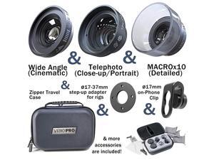 VISIO PRO Ultra Low Distortion Lens Set for Any Smartphone Phone Lens Attachment VISIO PRO Ultra Low Distortion Lens Set for Any Smartphone Phone Lens Attachment