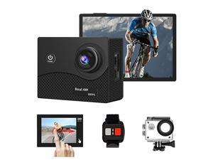 4K+ 30fps WiFi Real 4K Action Camera 100 Feet Waterproof Remote Control Sports Camera Touch Screen 170 Degree Ultra Wide Angle Lens with 2 Rechargeable Batteries and Mounting Accessories Kit 4K+ 30fps WiFi Real 4K Action Camera 100 Feet Waterproof Remote Control Sports Camera Touch Screen 170 Degree Ultra Wide Angle Lens with 2 Rechargeable Batteries and Mounting Accessories Kit
