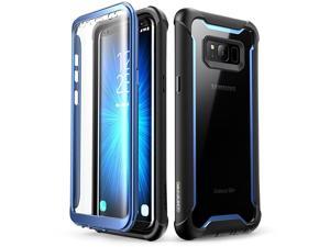 Ares FullBody Rugged Clear Bumper Case with Builtin Screen Protector for Samsung Galaxy S8 Plus 2017 Release BlackBlue Model Number GalaxyS8PlusAresBlackBlue