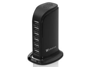 Tower Power Adapter 6Port Smart IC Tech Charging Station with Quick Charge 21 for Phone Tablets and More Black Tower Power Adapter 6Port Smart IC Tech Charging Station with Quick Charge 21 for Phone Tablets and More Black