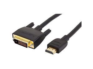 Basics HDMI to DVI Adapter Cable, Black, 6 Feet, 1-Pack