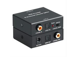 OpticaltoCoaxial or CoaxtoOptical Digital Audio Converter Adapter Premium BiDirectional Digital Coaxial tofrom SPDIF Optical Toslink Audio Signal ConverterRepeater OpticaltoCoaxial or CoaxtoOptical Digital Audio Converter Adapter Premium BiDirectional Digital Coaxial tofrom SPDIF Optical Toslink Audio Signal ConverterRepeater