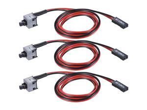 3 Pack 2 Pin SW PC Desktop Power Cable On/Off Push Button ATX Computer Switch Cord 45CM 3 Pack 2 Pin SW PC Desktop Power Cable On/Off Push Button ATX Computer Switch Cord 45CM