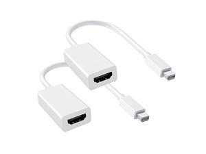 Mini DisplayPort to HDMI Adapter Thunderbolt to HDMI Converter for MacBook AirPro Microsoft Surface ProDock Monitor Projector and More 2Pack White Mini DisplayPort to HDMI Adapter Thunderbolt to HDMI Converter for MacBook AirPro Microsoft Surface ProDock Monitor Projector and More 2Pack White