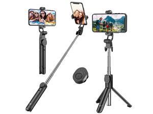 Stick Extendable Stick Tripod with Detachable Wireless Remote and Tripod Stand Stick Compatible with Smartphone