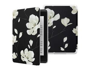 Case Fits Kindle Paperwhite 10th Generation 2018 Release Thinnest Lightest Smart Shell Cover with Auto WakeSleep for  Kindle Paperwhite 2018 EReader Black White Magnolia