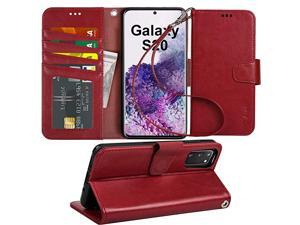 Case for Samsung Galaxy S20 PU Leather Wallet Case Cover Stand Feature with Wrist Strap and 4Slots IDCredit Cards Pocket for Galaxy S20 5G 62 inch not for FE Wine Red Case for Samsung Galaxy S20 PU Leather Wallet Case Cover Stand Feature with Wrist Strap and 4Slots IDCredit Cards Pocket for Galaxy S20 5G 62 inch not for FE Wine Red
