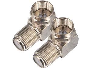 Cable Right Angle Connector F Type Female to Male Adapter Right Angle Coax Connector F Male to Female RG6 Adapter for Coax Cable and Wall Plates Coax 90 Degree Pack of 2