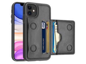 Case for iPhone 11 Case with Card Holders, Dual Layer Lightweight Slim Leather iPhone 11 Wallet Case Flip Folio Magnetic Lock Protective Case for Apple iPhone 11 6.1 Inch (2019), Mint