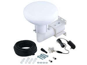 Omnidirectional TV Antenna Amplifier 60 Miles HD 360 Degree Omnidirectional Digidome Reception Indoor/Attic/Outdoor Omnipro Antenna for VHF/UHF/FM Easy Installation Anti-UV Coating-White Omnidirectional TV Antenna Amplifier 60 Miles HD 360 Degree Omnidirectional Digidome Reception Indoor/Attic/Outdoor Omnipro Antenna for VHF/UHF/FM Easy Installation Anti-UV Coating-White