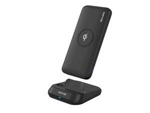 Myport 10000 mAh Power Bank 10W Wireless Charging QiCertified Charging Stand 1 USBC InputOutput 18W 1 USB Output for iPhone and Android Black RXMYPORTBLK Myport 10000 mAh Power Bank 10W Wireless Charging QiCertified Charging Stand 1 USBC InputOutput 18W 1 USB Output for iPhone and Android Black RXMYPORTBLK