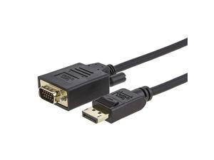 DP to VGA Cable 6ft 2Pack DisplayPort to VGA Cable with Builtin IC Chip Gold Plated Standard DP Male to VGA Male Cable Black Color DP to VGA Cable 6ft 2Pack DisplayPort to VGA Cable with Builtin IC Chip Gold Plated Standard DP Male to VGA Male Cable Black Color