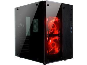 CULLINAN PX Tempered Glass Full Window Desktop PC Computer Small Form Case Red LED Lighting Fans USB 30 240mm Water Cooler Support 3 Fans PreInstalled CULLINAN PX Tempered Glass Full Window Desktop PC Computer Small Form Case Red LED Lighting Fans USB 30 240mm Water Cooler Support 3 Fans PreInstalled
