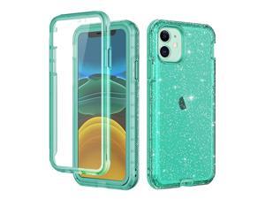 For Iphone 11 Case Builtin Screen Protector Glitter Clear Sparkly Bling Rugged Shockproof Hybrid Full Body Protective Case Cover For Apple Iphone 11 61 19 Purple Clearsilver Glitter Newegg Com