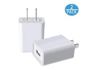 USB Wall Charger . USB Wall Plug 5V 2.1A AC Power Adapter Compatible with iPhone,Pad,Samsung,Tablet,Kindle and More (White 2pack)