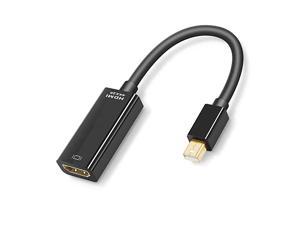 Mini DisplayPort to HDMI Adapter 4K  Thunderbolt to HDMI Cable Adapter GoldPlated Converter Compatible with Apple MacBook AirPro iMac Microsoft Surface Pro Dock to TVMonitorProjector