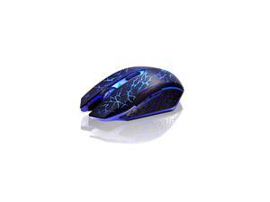 K6 Wireless Gaming Mouse Rechargeable Silent LED Optical Computer Mice with USB Receiver 3 Adjustable DPI Level and 6 Buttons Auto Sleeping Compatible LaptopPCNotebook Blue Light