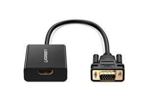 Active HDMI to VGA Adapter with 35mm Audio Jack HDMI Female to VGA Male Converter Compatible for TV Stick Raspberry Pi Laptop PC Tablet Digital Camera Nintendo Switch