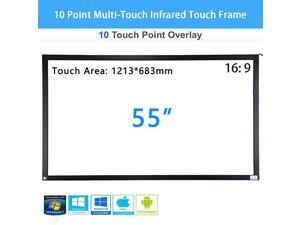 55 inch 10 Point MultiTouch Infrared Touch Frame IR Touch Panel 16 9 Infrared Touch Screen Overlay with USB Interface for LCDLED TV Display Presentation Kiosk Exhibitions Whiteboard 55 inch 10 Point MultiTouch Infrared Touch Frame IR Touch Panel 16 9 Infrared Touch Screen Overlay with USB Interface for LCDLED TV Display Presentation Kiosk Exhibitions Whiteboard