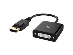 DP to DVI Adapter Gold Plated DisplayPort to DVI Male to Female Converter Black