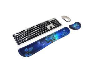 Foam Set Keyboard and Mouse Wrist Pad RestCushion Support for OfficeGamingComputerLaptop and MacAntiSlip Comfortable Pain Relief Easy Typing Blue Butterfly Foam Set Keyboard and Mouse Wrist Pad RestCushion Support for OfficeGamingComputerLaptop and MacAntiSlip Comfortable Pain Relief Easy Typing Blue Butterfly
