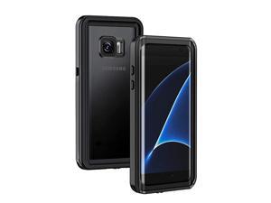 Galaxy S7 Edge Case IP68 Waterproof Dustproof Shockproof Case with Builtin Screen Protector Full Body Sealed Underwater Protective Cover for Samsung Galaxy S7 Edge Black