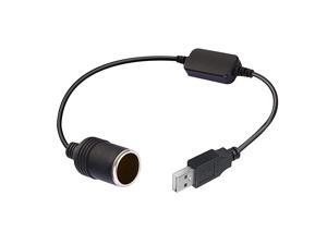 USB A Male to 12V Car Cigarette Lighter Socket Female Step Up Cable Inverter Converter for Lighters Driving Recorder GPS EDog and MoreBlack 098FT03M USB A Male to 12V Car Cigarette Lighter Socket Female Step Up Cable Inverter Converter for Lighters Driving Recorder GPS EDog and MoreBlack 098FT03M