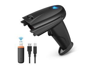 Barcode Scanner 24Ghz Wireless and Wired 2 in 1 Handheld Bar Code Scanners USB 1D Automatic Barcode Reader with 32bit Decoderfor Retail Inventory Management Compatible with Common Systems Barcode Scanner 24Ghz Wireless and Wired 2 in 1 Handheld Bar Code Scanners USB 1D Automatic Barcode Reader with 32bit Decoderfor Retail Inventory Management Compatible with Common Systems