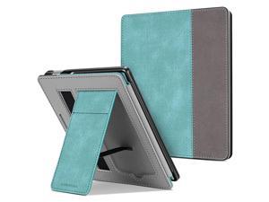 Stand Case for Allnew Kindle Oasis 10th Generation 2019 Release and 9th Generation 2017 Release Premium PU Leather Sleeve Cover with Card Slot and Hand Strap TurquoiseBrown