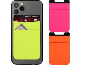 Stick On Phone Card Pouch and 1 Wallet Shield RFID Blocking Card Adhesive Phone Pocket Wallet Fits Most of Phones and Cases Holds Credit Cards Cash Driving License EarphonesPink Green Orange Stick On Phone Card Pouch and 1 Wallet Shield RFID Blocking Card Adhesive Phone Pocket Wallet Fits Most of Phones and Cases Holds Credit Cards Cash Driving License EarphonesPink Green Orange