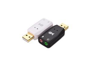 2Pack USB Audio Adapter USB to Audio Jack Adapter USB to Stereo USB to 35mm Adapter for Windows and Mac