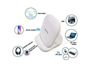 Travel USB C Dock w 45W Power Delivery Wireless Charger 4K60HZ HDMI SD Card Reader 3X USB 20 Ports AudioMic Jack Thunderbolt 3 Compatible Bundle w 65W Adapter USBC to C Cable Travel USB C Dock w 45W Power Delivery Wireless Charger 4K60HZ HDMI SD Card Reader 3X USB 20 Ports AudioMic Jack Thunderbolt 3 Compatible Bundle w 65W Adapter USBC to C Cable