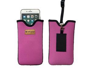 Men Women Neoprene Shockproof Phone Sleeve Pouch Carrying Case with Neck Lanyard Belt Loop Holster for iPhone 1112 1112 Pro Max XR Samsung S20 A51 Google Pixel 4a 5G Pink